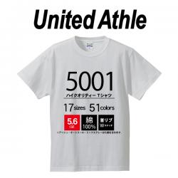 ハイクオリティーTシャツ【5001-01】【5001-02】【5001-03】【United Athle ユナイテッドアスレ】